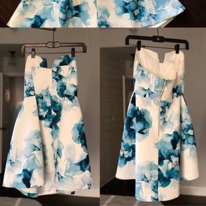 Keepsake fit and flare floral watercolor dress